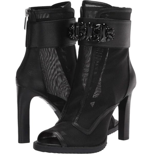 Karl Lagerfeld Paris Blayze KL404013 Women's Black Block Heel Ankle Bootie TZP70