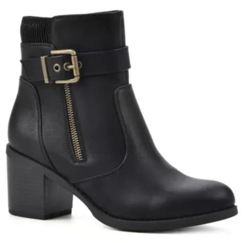White Mountain Dessert Boots Women's US 11 Black Smooth Ankle Bootie TZP133