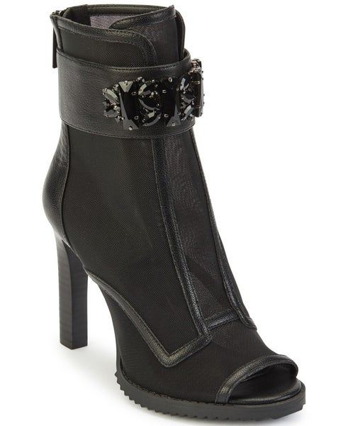 Karl Lagerfeld Paris Blayze Women's US 5 Black Embellished Dress Bootie TZP36