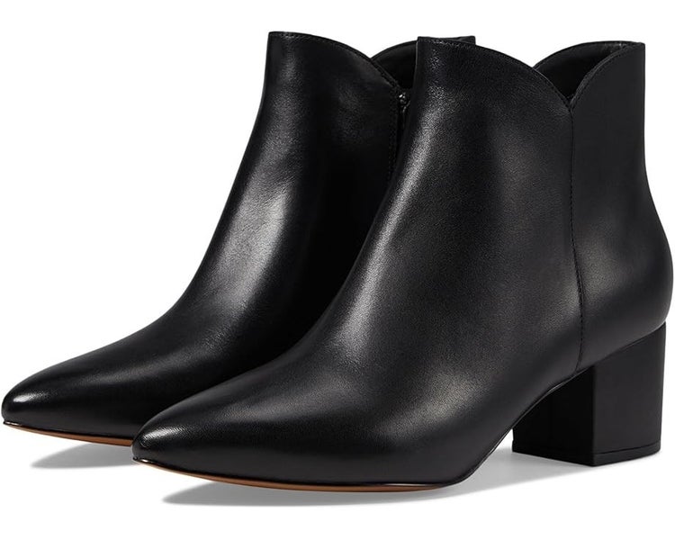 Cole Haan Elyse W14979-001 Boots Women's US 10 Black Leather Block Heel TZP31