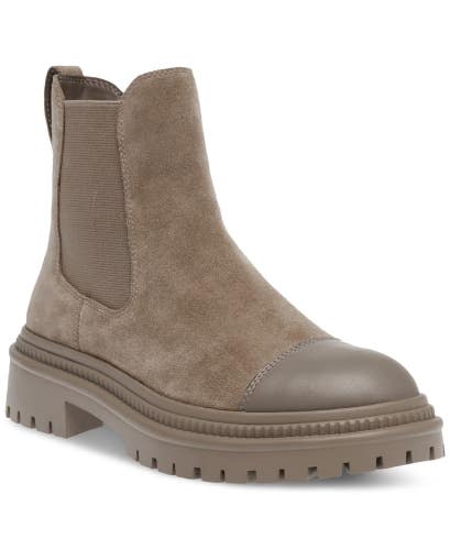 Steve Madden Mayslie Boots Women's US 8.5 Taupe Suede Round Toe Pull-On TZP32