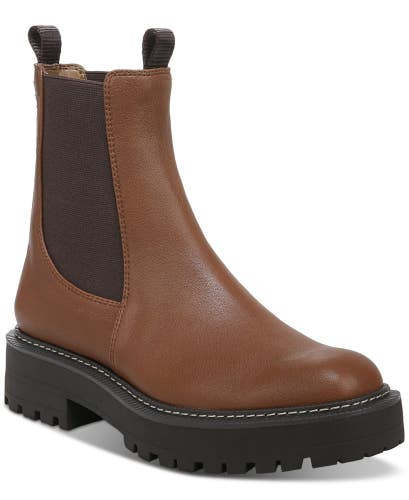 Sam Edelman Laguna Women's US 6 Brown Leather Waterproof Chelsea Boots TZP44