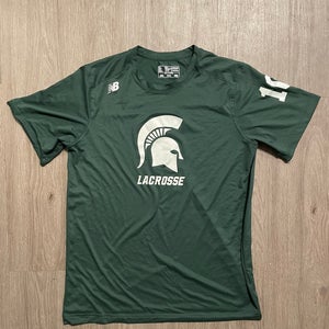 Green Michigan State Lacrosse Shirt