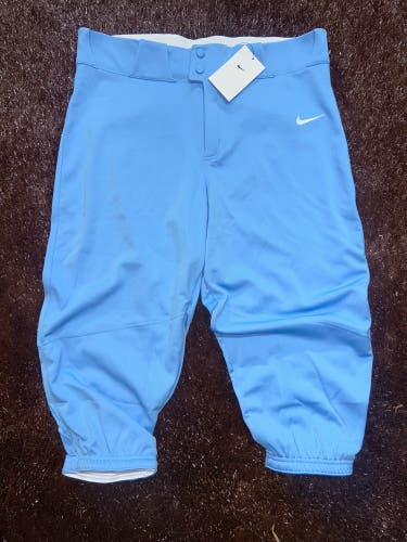 Men’s Nike Baseball Pants “Knicker Style” Size Large Powder Blue