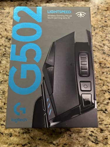 Black Logitech G502 LIGHTSPEED Wireless Gaming Mouse Used - No Charging Cable
