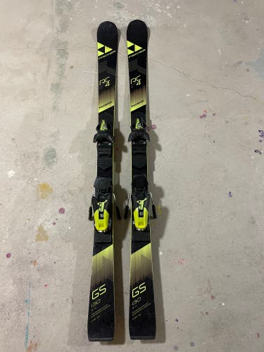 Fischer RC4 World Cup GS 130 cm Racing Skis With Bindings (Used)