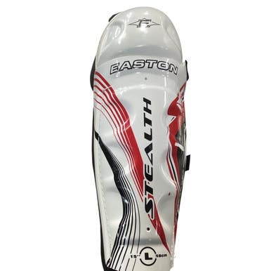 Used Easton STEALTH Senior Shin Guards White 15" 11479-S000406560