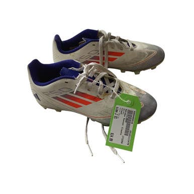 Used Adidas Soccer Cleats White Junior 01 11479-S000406516
