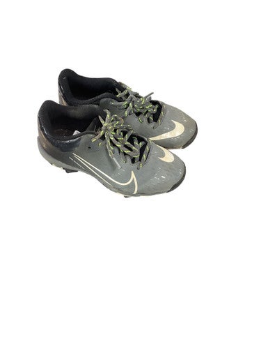 Used Nike FASTFLEX SZ 1 GRY NEON GRN BB/SB Cleats Grey Junior 01 11479-S000406426