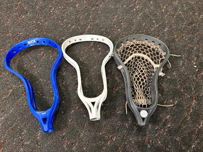 Lot of three high school spec lacrosse heads