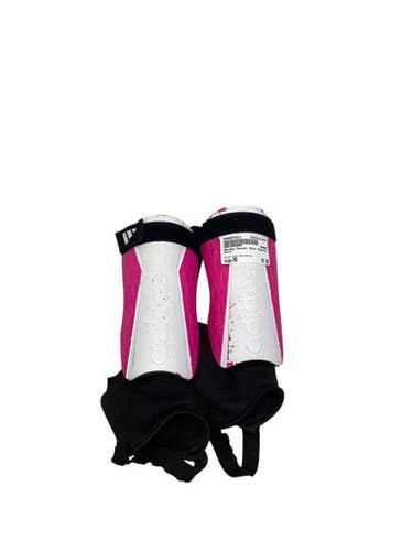 Used Adidas Soccer Shin Guards Junior Pink And White MD 11347-S000257517