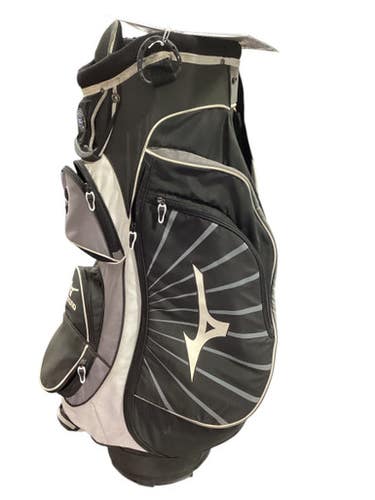 Used Mizuno 14 WAY CART BAG Mens Cart Bag Black And Grey 11347-S000257506