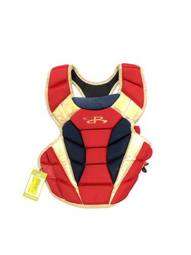 Used BoomBah CHEST PROTECTOR Catchers Chest Protector Navy Blue And Red Youth 11613-S000169909