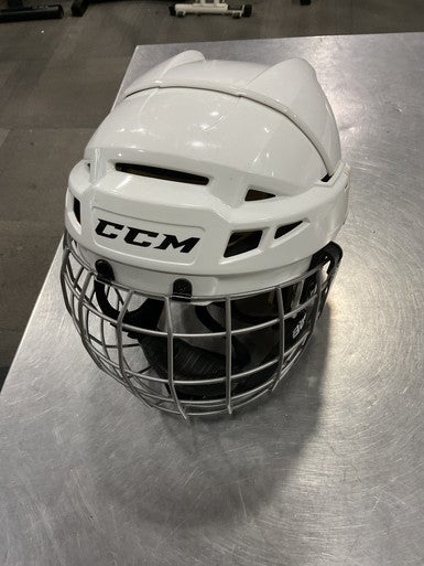 Used CCM 08 VECTOR Helmet Cage Combo White SM 11614-S000223644