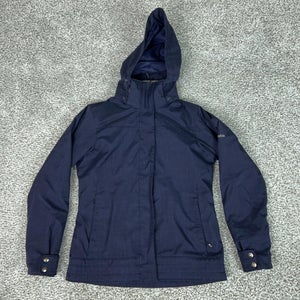 Columbia Jacket Womens Medium Blue Hooded Interchange 3 in 1 Omni-Shield Rain