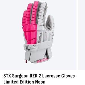 STX Surgeon RZR2 Lacrosse Gloves Medium (Used)