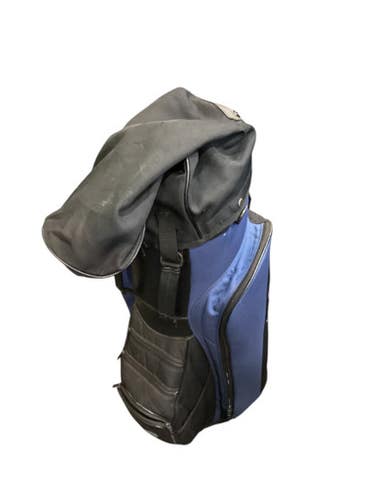 Used Taylormade BLACK AND BLUE CART BAG Mens Cart Bag Black And Navy Blue 11884-S000054311