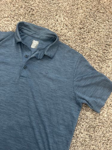Callaway Opti Dri Performance Golf Polo Shirt Heather Blue Mens Medium