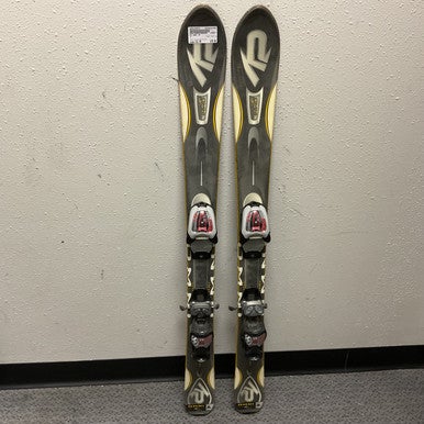 Used K2 OMNI JR Boys DH Ski/Binding Black And Yellow 112 cm 11855-S000192970