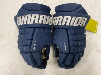 Used Warrior ALPHA FR LITE Junior Gloves Navy Blue 11" 11855-S000192955