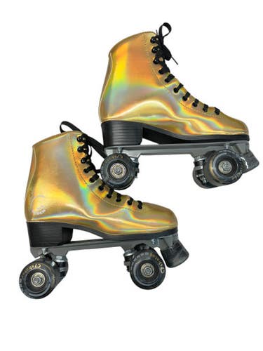 Used C SEVEN GOLD QUAD SKATES Senior Roller Quad Skates Gold Senior 8 11835-S000199572