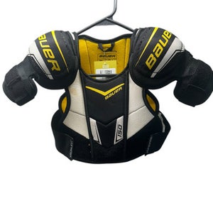 Used Bauer SUPREME 150 Youth Shoulder Pads White/Black/Yellow SM 11835-S000199586
