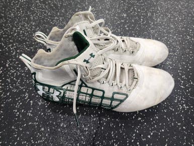 Used Under Armour Adult FB Cleats Green And White Senior 11.5 11849-S000032846