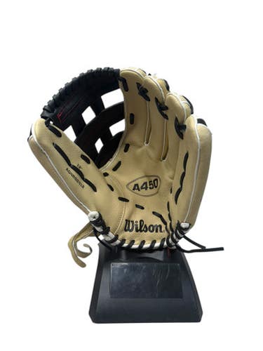 Used Wilson A04RB2412 BB/SB Glove RH Throw Black And Tan 12" 11835-S000199379