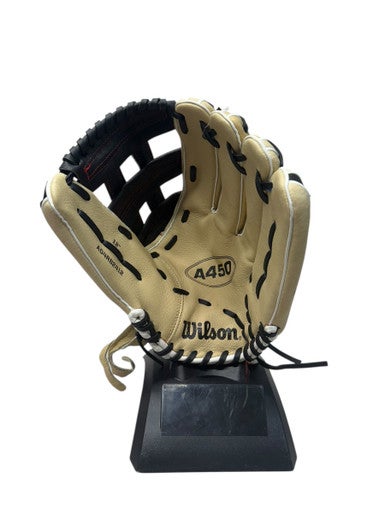 Used Wilson A04RB2412 BB/SB Glove RH Throw Black And Tan 12" 11835-S000199379