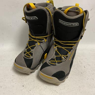 Used Salomon MAORI Mens Snowboard Boots Black And Silver Senior 7 11855-S000192533
