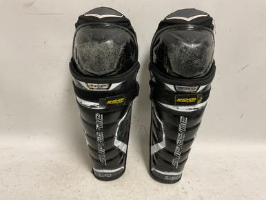 Used Bauer SUPREME 2S Junior Shin Guards Black 12" 11855-S000190400