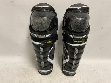 Used Bauer SUPREME 2S Junior Shin Guards Black 12" 11855-S000190400