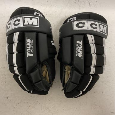 Used CCM TACKS 492 Junior Gloves Black 12" 11855-S000192782