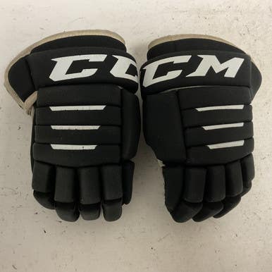 Used CCM TACKS 4R2 Junior Gloves Black And White 12" 11855-S000192826