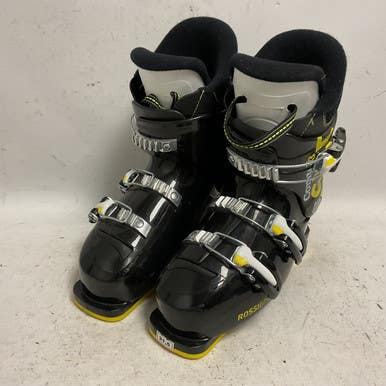 Used Rossignol COMP J3 Boys DH Ski Boot Black 215 MP - J03 11855-S000192830