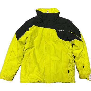 Used Spyder INSULATED SIZE 10 KIDS JACKET Outerwear Light Jacket Y Yellow MD 11855-S000192851