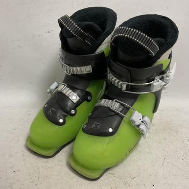 Used Salomon T2 Boys DH Ski Boot Black And Neon Green 200 MP - Y13.5 11855-S000192865