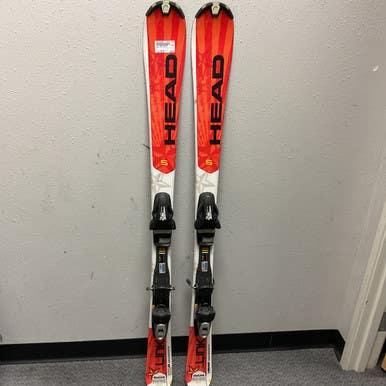 Used Head THE LINK S Boys DH Ski/Binding Orange And White 135 cm 11855-S000192869
