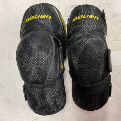 Used Bauer SUPREME 3S Intermediate Elbow Pads Black And Optic Yellow LG 11855-S000190153