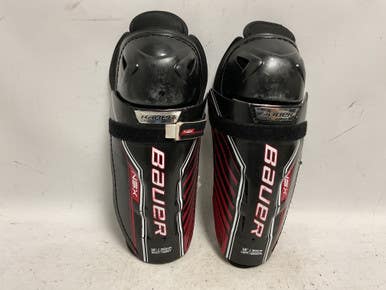 Used Bauer NSX Junior Shin Guards Black And Red 12" 11855-S000190462