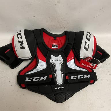 Used CCM JETSPEED FT485 Senior Shoulder Pads White/Black/Red MD 11855-S000190914