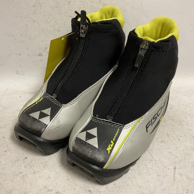 Used Fischer XJ SPRINT Boys NNN XC Ski Boots Black YT-13 11855-S000191998