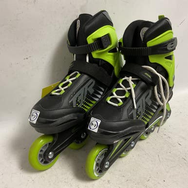 Used Bladerunner PHOENIX 4-7 Senior Rec Fitness Skates Neon Green Adjustable 11855-S000191961