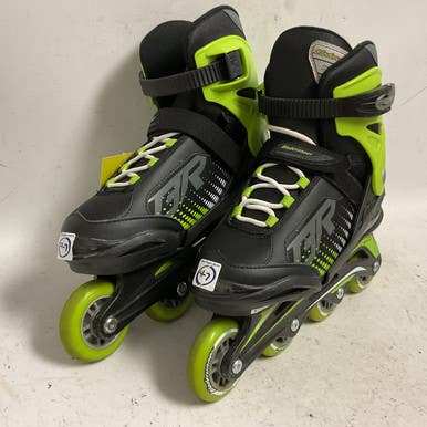 Used Bladerunner PHOENIX 4-7 Senior Rec Fitness Skates Neon Green Adjustable 11855-S000191962