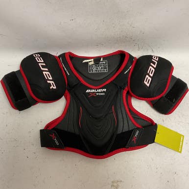 Used Bauer VAPOR X700 Junior Shoulder Pads Black And Red SM 11855-S000191981