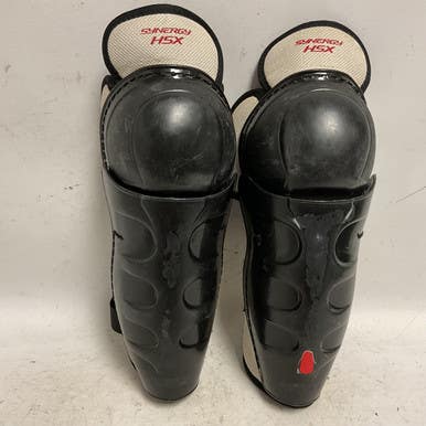 Used Easton SYNERGY HSX Junior Shin Guards Black 10" 11855-S000191982