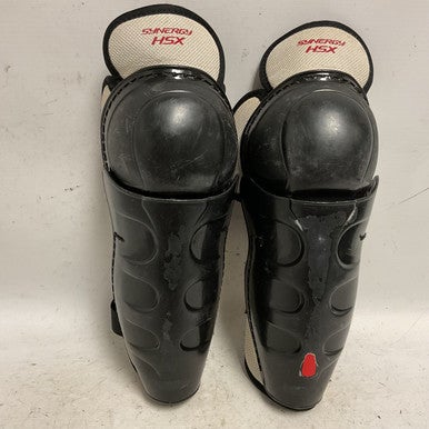 Used Easton SYNERGY HSX Junior Shin Guards Black 10" 11855-S000191982