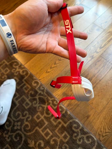 Red and white STX Chinstrap (New)