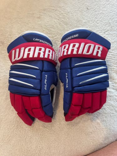 Warrior Alpha Gloves 15" Pro Stock (Used)