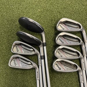Ping Karsten Iron Set 4 + 5 Hybrid 6-PW,UW Black Dot Regular Graphite RH